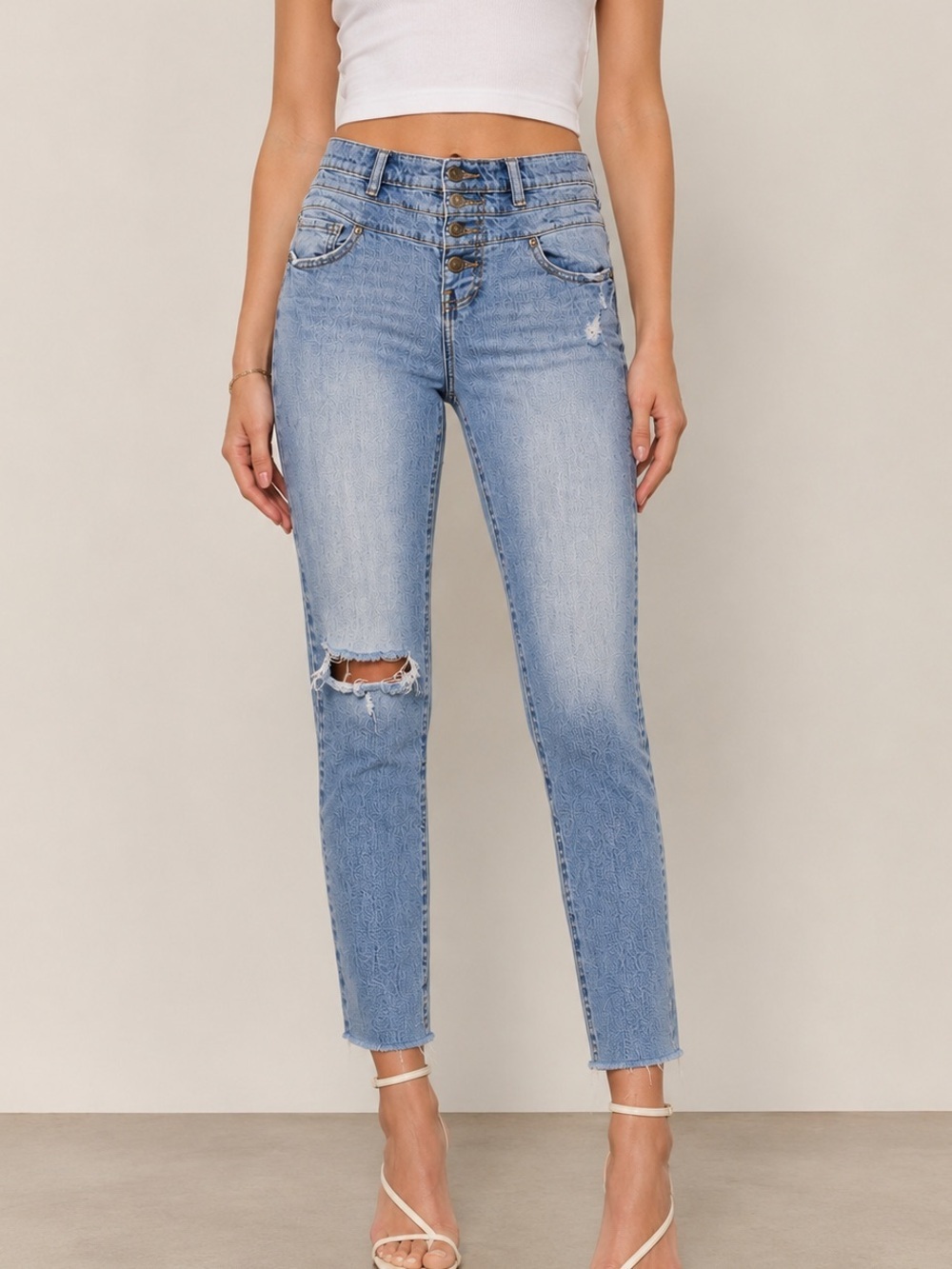 Pistola Light Wash High Rise Skinny Jeans